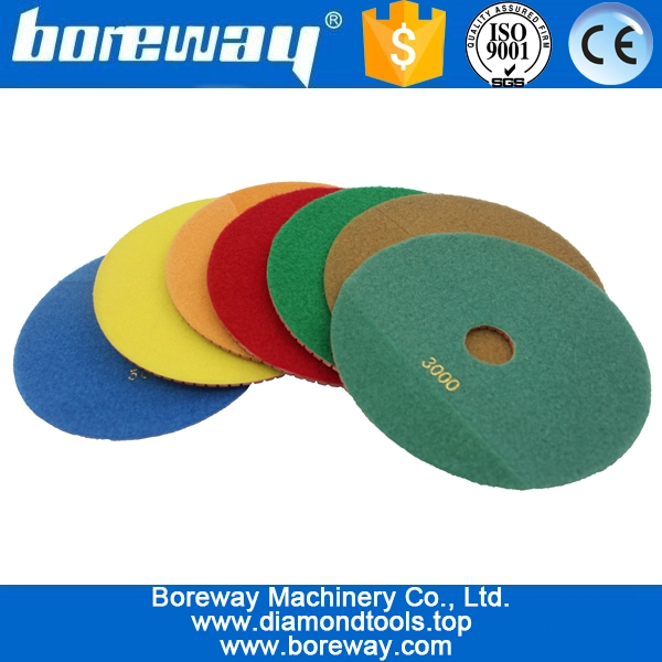 8inch 200mm 7 steps wet use red square type diamond polishing pads