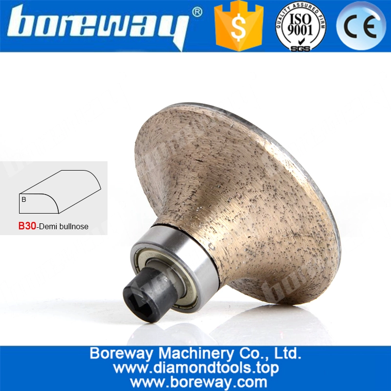 B30 Demi Bullnoseダイヤモンドルータビット、エッジプロファイリングマシンハンド用