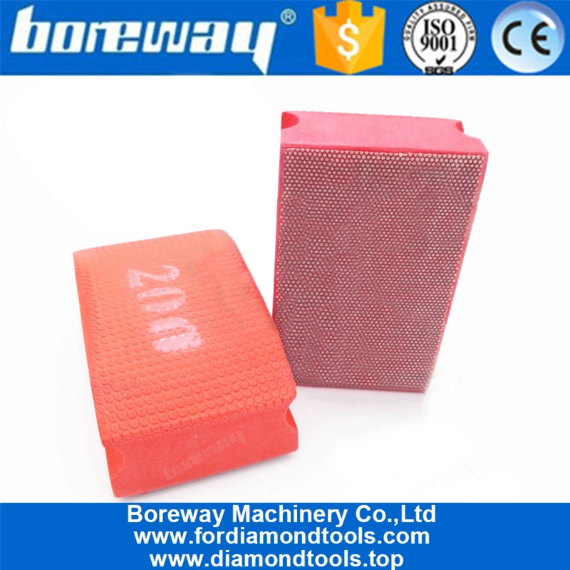 Massima qualità Punzonatura elettrodeposta a diamante diamantata Pad 90X55MM Cuscinetto a forma di diamante con retro in gommapiuma