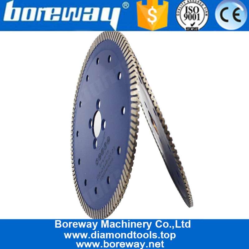 Boreway 230mm गर्म दबाया टर्बो रिम परिपत्र हीरा हीरा चीनी मिट्टी के बरतन संगमरमर ग्रेनाइट पत्थर कंक्रीट काटने ब्लेड डिस्क