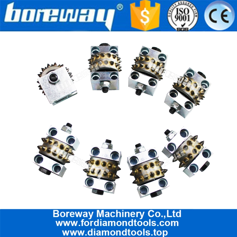 समर्थन के साथ Boreway 30 पिन सेगमेंट लीची सरफेस कंक्रीट फ्लोर ग्राइंडिंग बुश हैमर रोलर्स टूल्स