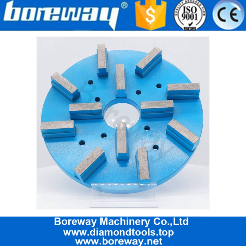 Boreway 8 Inch 10 Inch 400 # ओवल शार्प मेटल सेग्मेंटेड ग्राइंडिंग टॉप क्वालिटी पॉलिशिंग और ग्राइंडिंग डिस्क फॉर यूनाइट