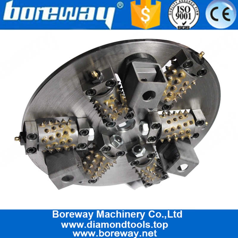 Boreway D300x6Tx45S Bush Hammer Superficie Macina Disco Ruota Utensile Pietra Granito Marmo Calcestruzzo per rettificatrice per pavimenti