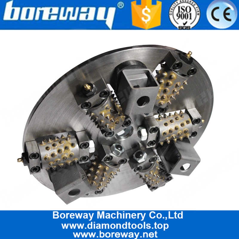Boreway D300x6Tx45S Bush Hammer Superficie Macina Disco Ruota Utensile Pietra Granito Marmo Calcestruzzo per rettificatrice per pavimenti
