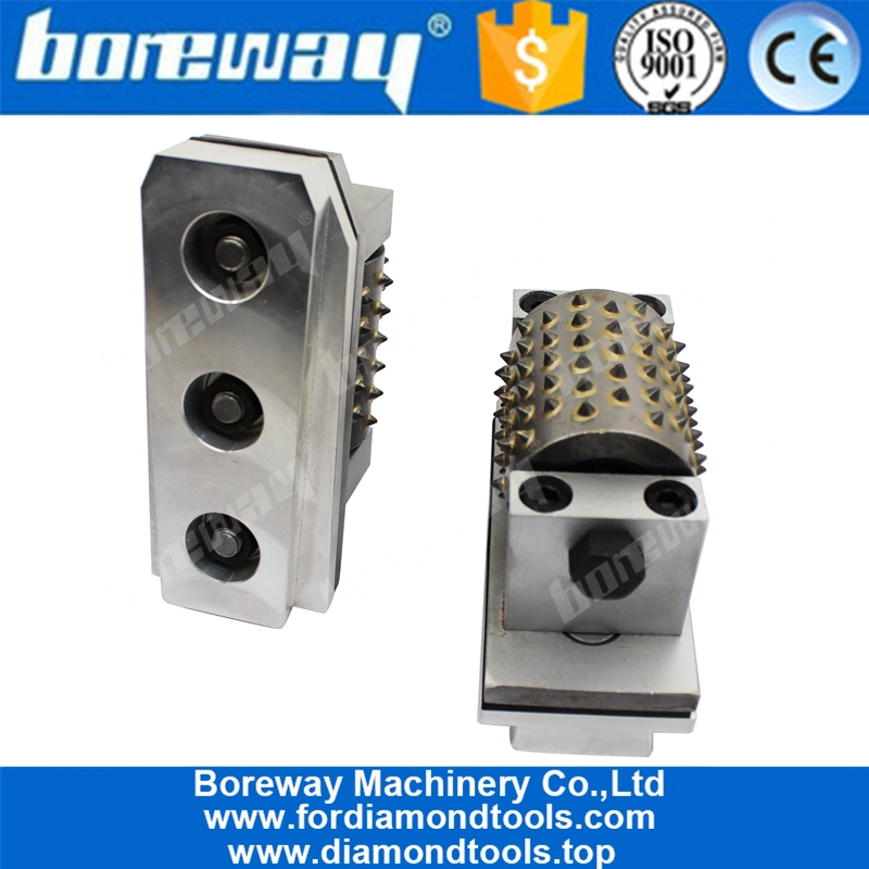 Boreway L140mm Fickert Type 99S Bush Hammer Head Roller For Stone Grinding Suppliers