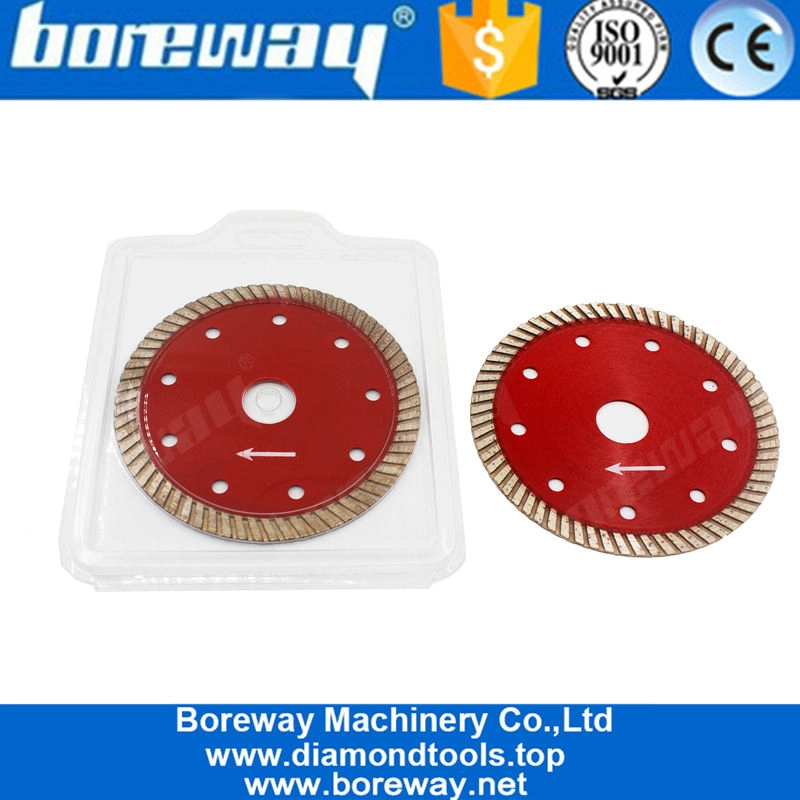 Boreway पेशा 105 मिमी टर्बो नालीदार हीरा टाइल छोटे देखा ब्लेड