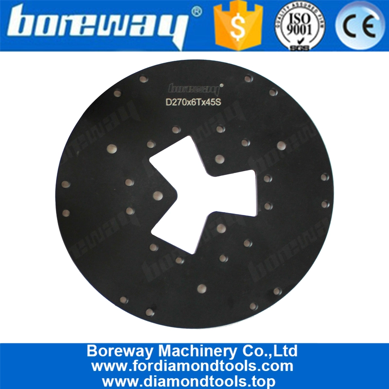 Boreway Profesión 270MM HTC Diamond Bush Hammered Plate With 6 Roller 45S Teeth