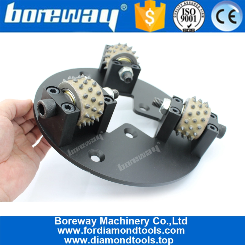 Boreway Versorgung HTC 230MM Bush Hammered Disc mit 3 Rollen