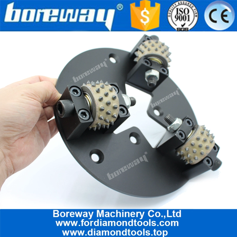 Boreway Versorgung HTC 230MM Bush Hammered Disc mit 3 Rollen