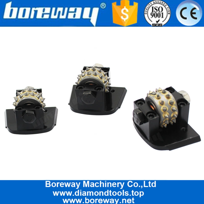Boreway Two Rows 30s Lavina Diamond Bush Hammer Carbide Tips Litchi Surface Roller for Grinding Concrete Floor Manufacturer