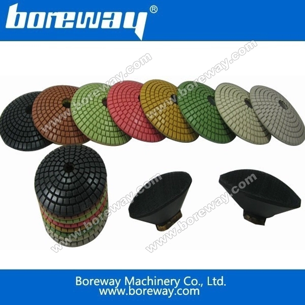 Boreway उत्तल हीरा गीला चमकाने पैड