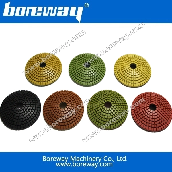 Boreway उत्तल हीरा गीला चमकाने पैड