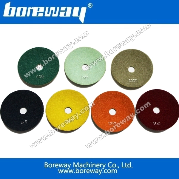 Boreway उत्तल हीरा गीला चमकाने पैड