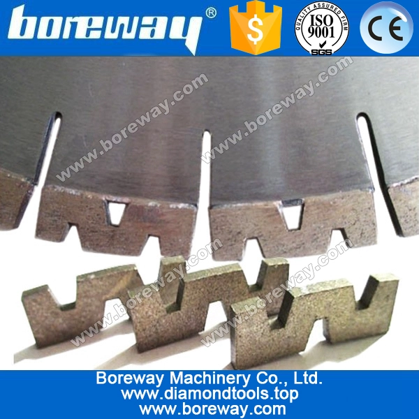 Boreway lame diamant de coupe de bord avec le segment de forme W