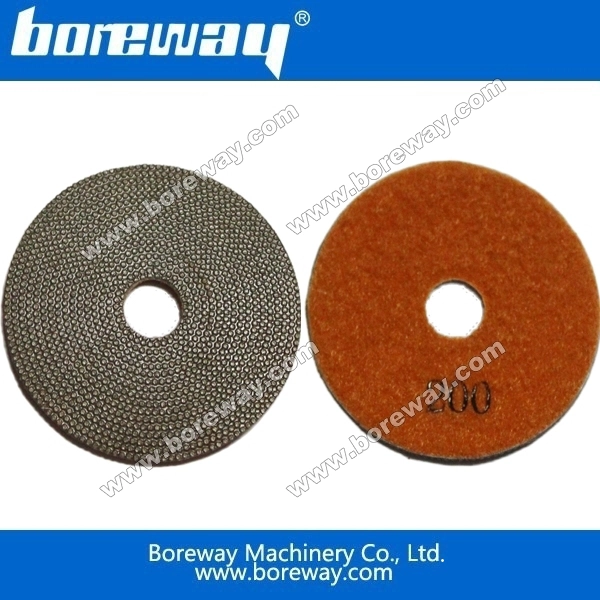 Boreway電着ダイヤモンド湿った研磨パッド