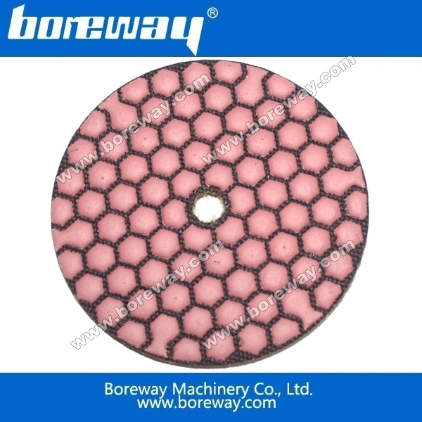 Boreway六角形ダイヤモンドドライ研磨パッド