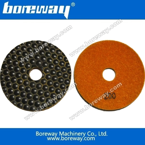 Boreway六角形ダイヤモンドドライ研磨パッド