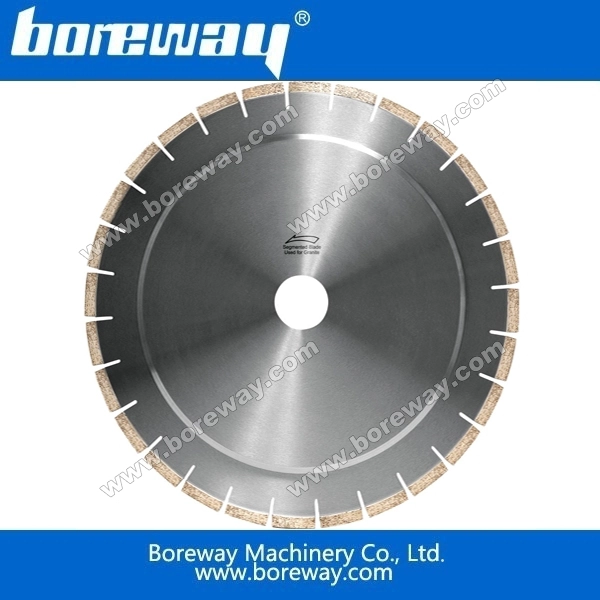 Boreway horizontal cutting blade and segment for granite