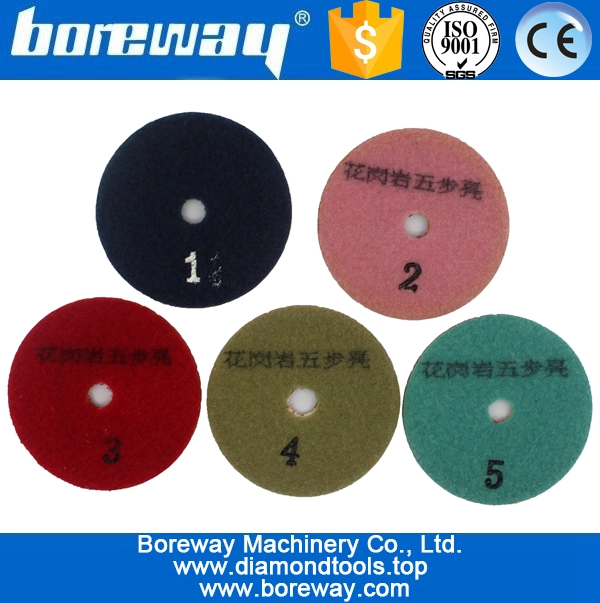 ブラウン5ステップ3インチ80ミリメートルダイヤモンド研磨パッド、花崗岩を研磨するための