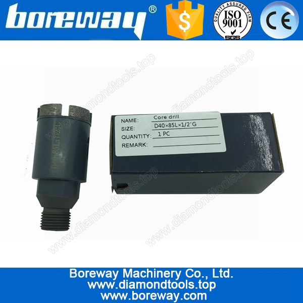 大理石CNCダイヤモンドコアドリルビットD40 *の85L * 1月2日 "G、CNCドリルビットセット