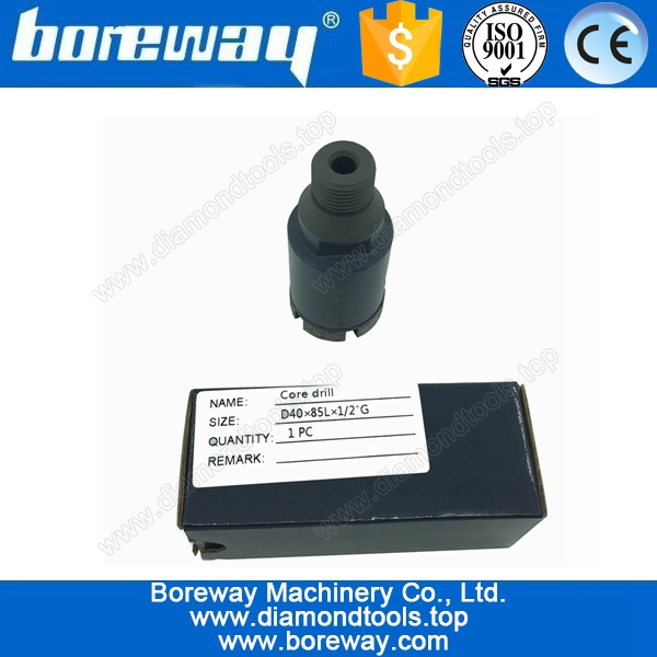 大理石CNCダイヤモンドコアドリルビットD40 *の85L * 1月2日 "G、CNCドリルビットセット