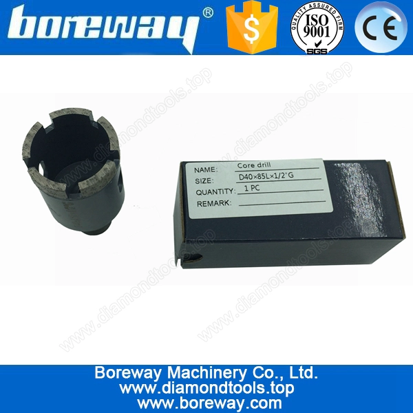 大理石CNCダイヤモンドコアドリルビットD40 *の85L * 1月2日 "G、CNCドリルビットセット