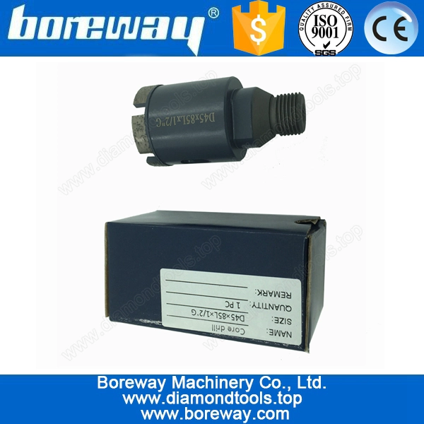 CNC Diamond Core Drill Bit For Granite Diamond Drill D45*85L*1/2"G