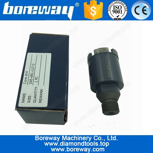 CNC Diamond Core Drill Bit For Granite Diamond Drill D45*85L*1/2"G