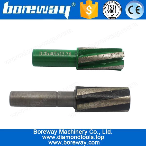 CNC 다이아몬드 도구 기울어 진 슬롯 화강암 5 치아 다이아몬드 핑거 비트