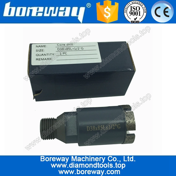 सीएनसी स्टोन हीरे सा D38 * 85L * 1/2 "जी, 38mm डायमंड सीएनसी कोर ड्रिल ग्रेनाइट के लिए बिट्स
