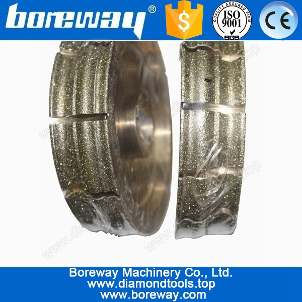 ग्लास के लिए सीएनसी इलेक्ट्रोप्लेटेड प्रोफाइलिंग व्हील, सिरेमिक के लिए डायमंड इलेक्ट्रोप्लाटिंग पीस व्हील