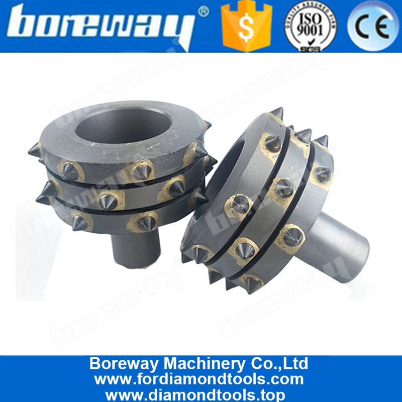 炭化物はコンクリートおよび石のためのプラグが付いているFloorexのブッシュのハンマーローラー用具をひっくり返します