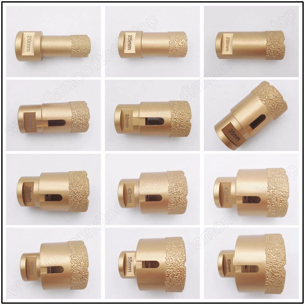 China 20mm-150mm Fliesenbohrkronen Vakuumgelötete Diamantbohrkronen Porzellanloch sah Marmorbohrmaschine Fabrik