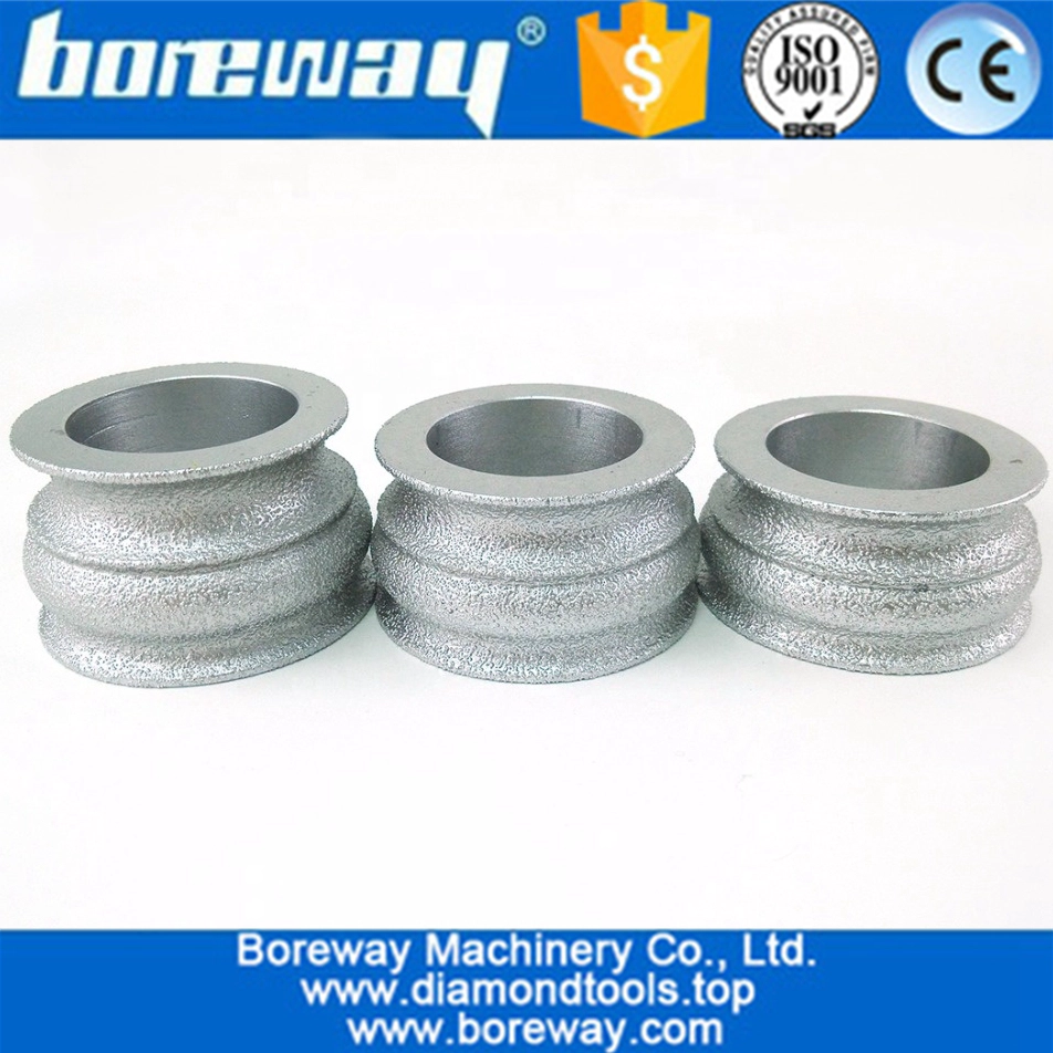 花崗岩大理石と石のエッジカッティング卸売価格のための中国Dia.75MM真空ろう付けダイヤモンドハンドプロファイルホイール