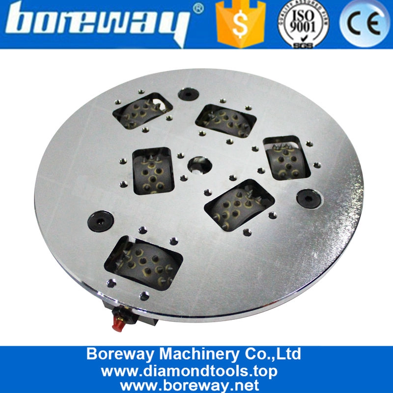 China Factory 300mm versunkene einschichtige Bush Hammerplatten mit 6 Rollen 30 Zähne Segment