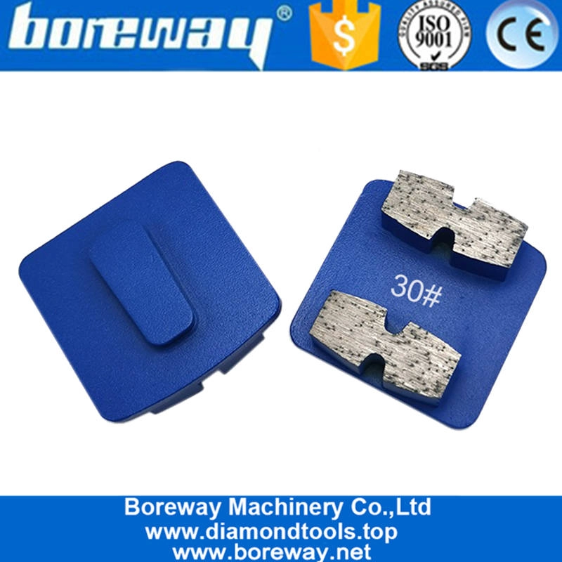 China Fabrikpreis Zwei E-Form Segment Diamantpolierbetonplatten für Boden Husqvarna Maschine