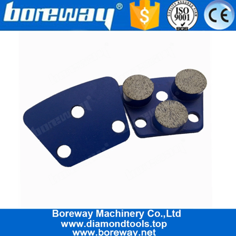 चीन कंक्रीट और टेराज़ो फ़्लोर के लिए तीन राउंड सेगमेंट्स ट्रेपोज़ॉइड डायमंड ग्राइंडिंग ब्लॉक