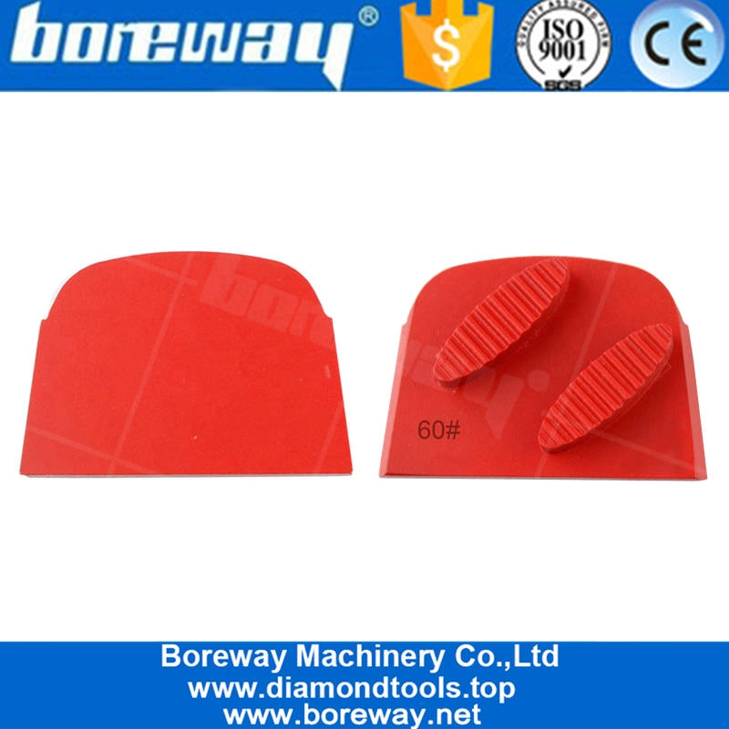 Chinesische Produktionsunternehmen Schuhe Form Segmente Lavina Diamant Rot Schleifen Terrazzo Boden Diamantschuh