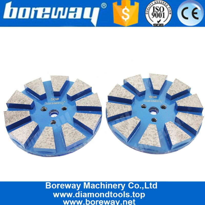 10棒が付いている円の形の床の金属の結束の粉砕の磨くパッド