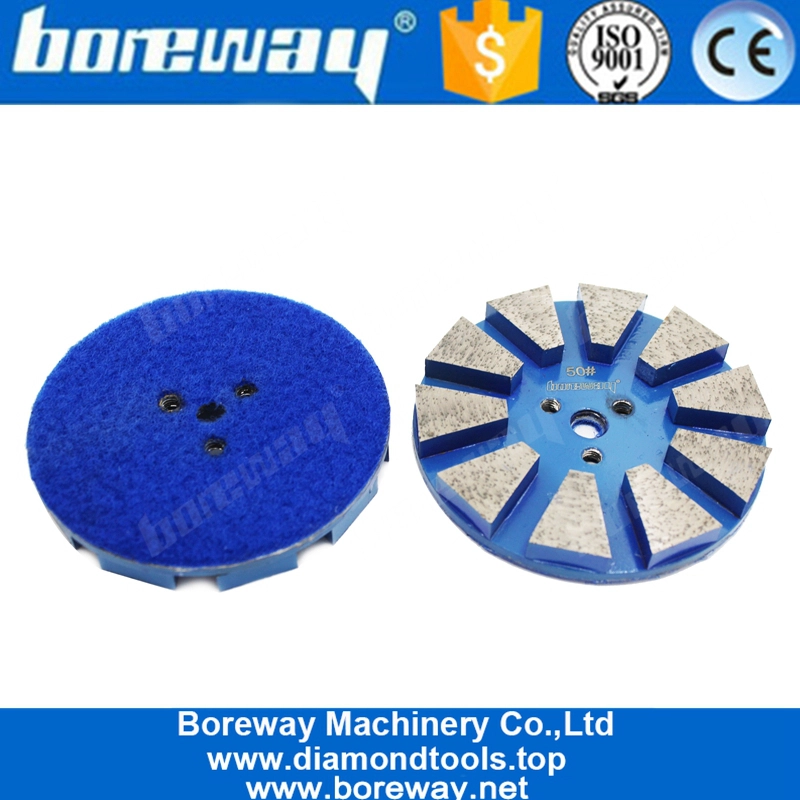 10棒が付いている円の形の床の金属の結束の粉砕の磨くパッド