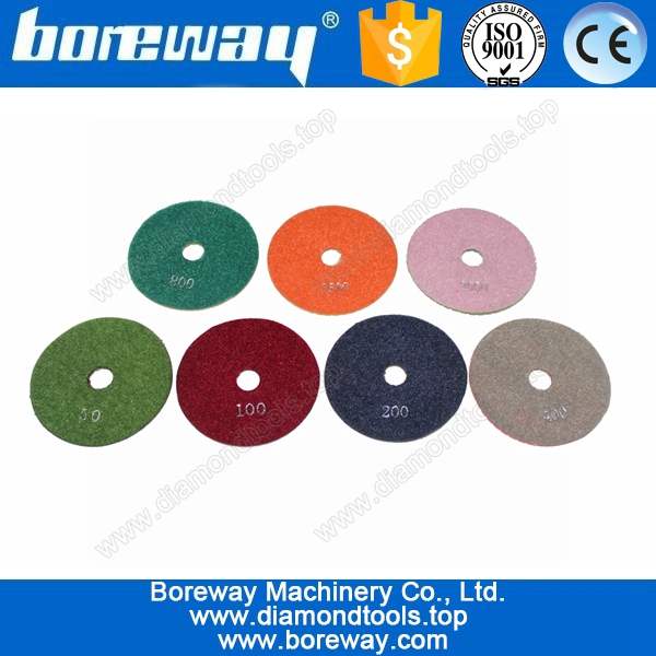 Mouillé pad de polissage de diamants coloré