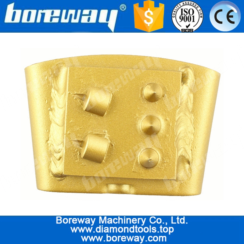 Concrete grinding blocks with 2*PCD segments and 3*alloy segments for HTC floor grinding machines