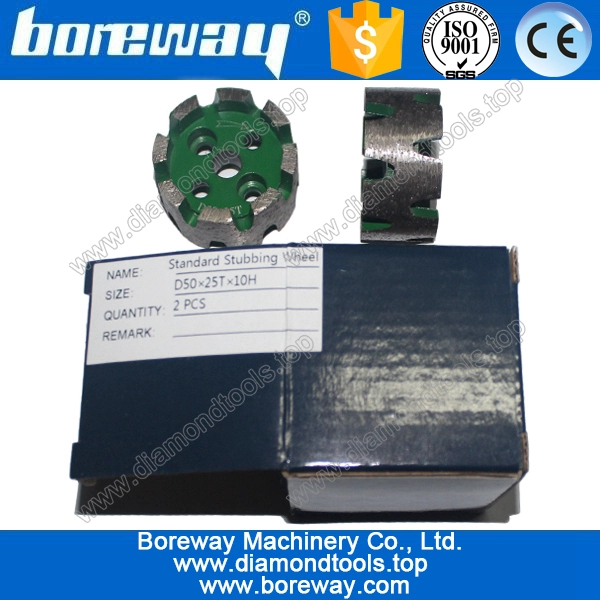 Continuous diamond stubbing grinding wheel