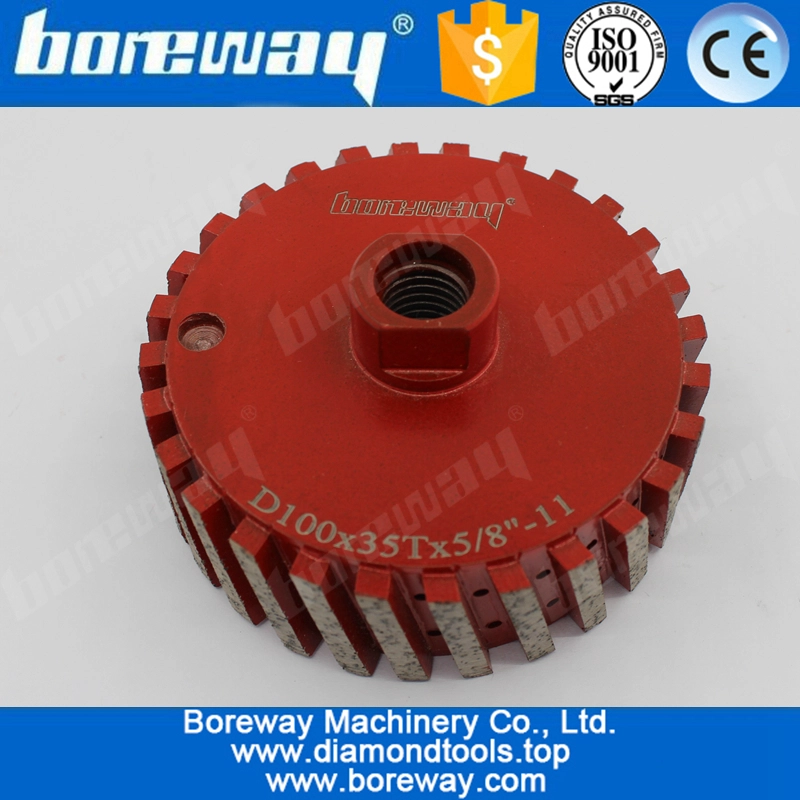 D100x35Tx5/8"-11 Segmented Diamond Zero Tolerance Wheel For Grinding Basin