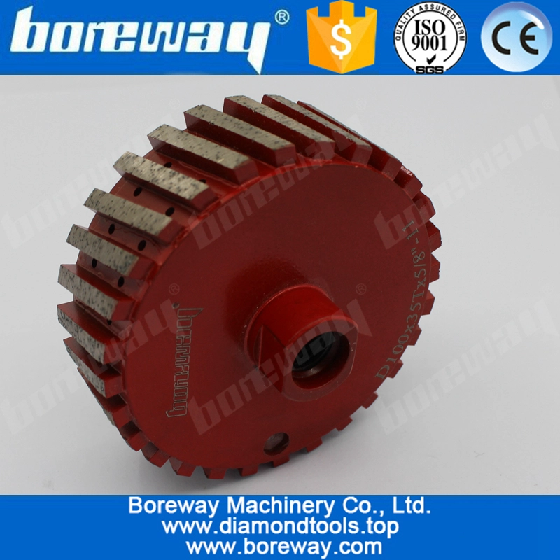 D100x35Tx5/8"-11 Segmented Diamond Zero Tolerance Wheel For Grinding Basin