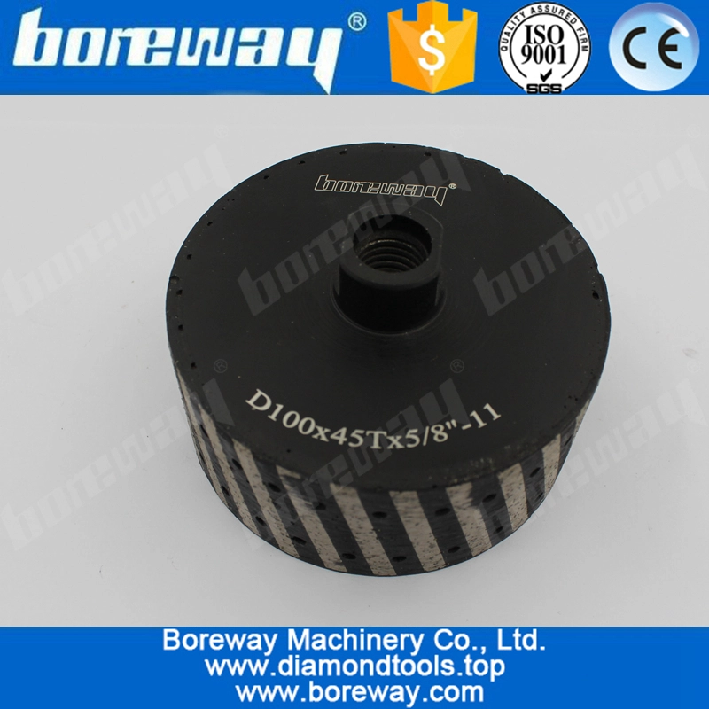 D100x45Tx5/8”-11 Diamond Drum Grinding Wheel For Stone Slab