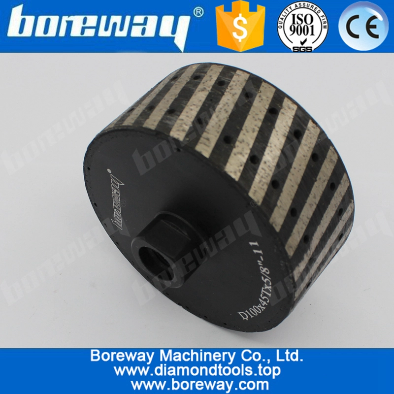 D100x45Tx5/8”-11 Diamond Drum Grinding Wheel For Stone Slab