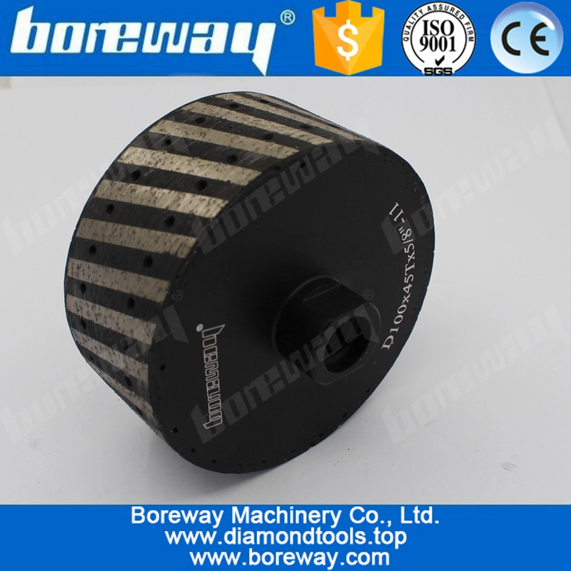 D100x45Tx5/8”-11 Diamond Drum Grinding Wheel For Stone Slab