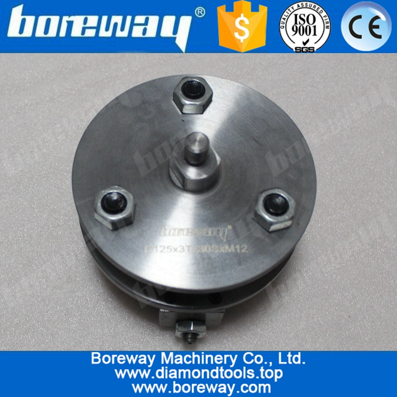 D125x3Tx30sxM12 Diamond Bush martellato e spazzolato per superficie in cuoio