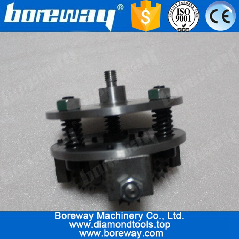 D125x3Tx30sxM12 Diamond Bush martellato e spazzolato per superficie in cuoio